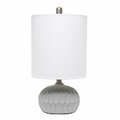 Elegant Garden Design Elegant Designs Cement Base Table Lamp with Long Drum Shade LT3321-WHT